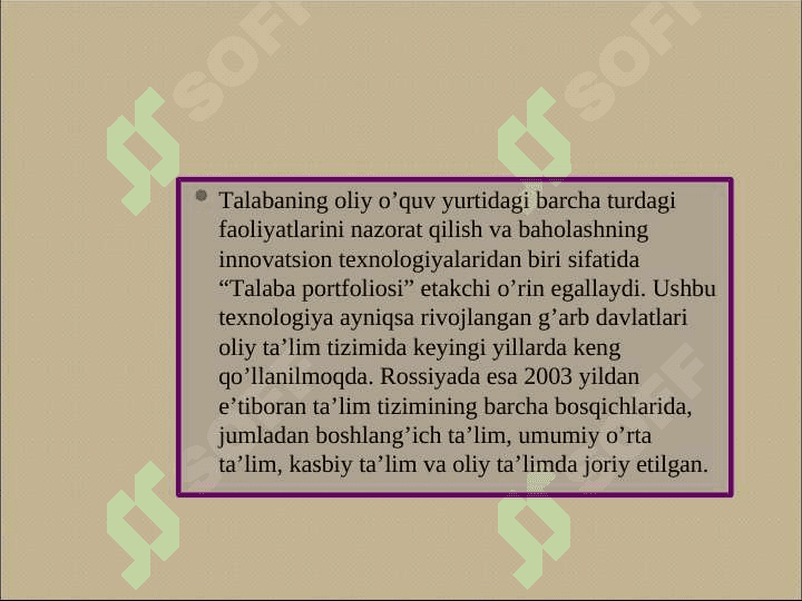 Ta’lim jarayonida elektron portfolioni yaratish. 5
