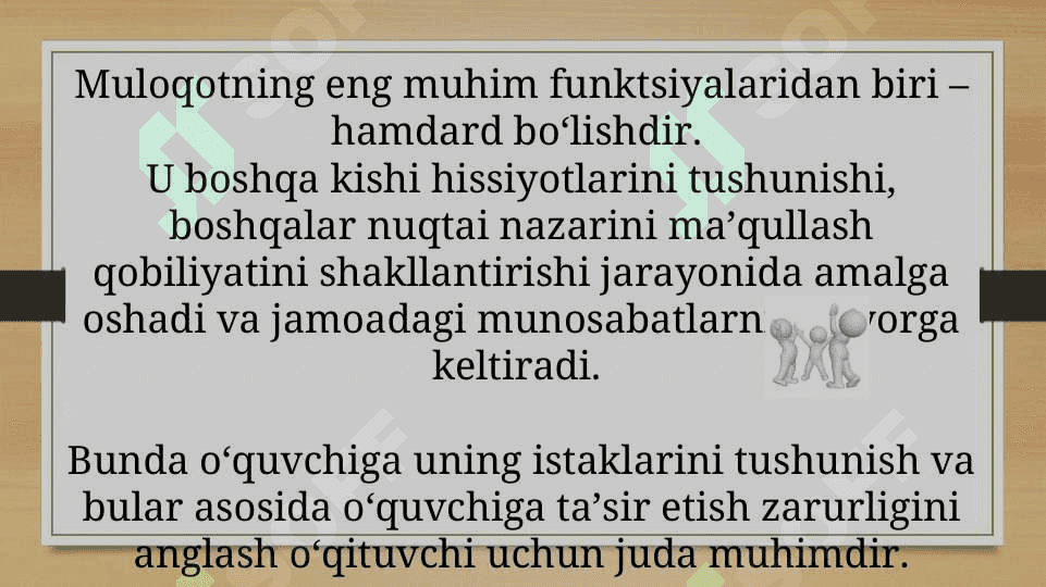 O’qituvchi faoliyatida muloqot madaniyati va psixologiyasi 8