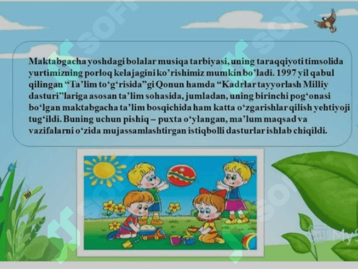 Maktabgacha tarbiya yoshidagi bolalarga musiqaviy tarbiya berish metodlari 3