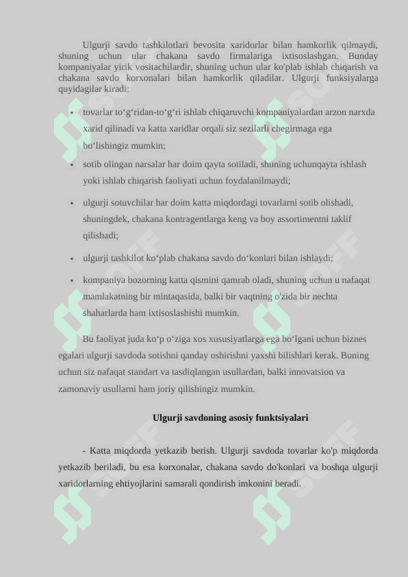 Ulgurji savdo 4
