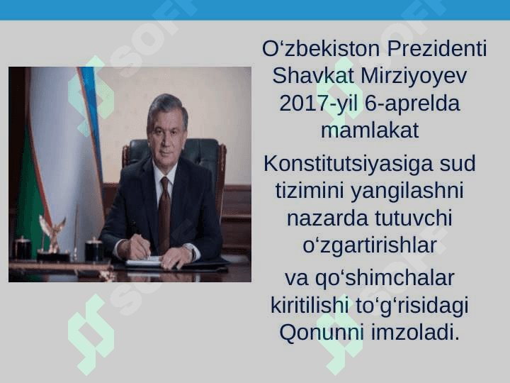 Konstitutsiyada odil sudlovga oid yangiliklar. 5