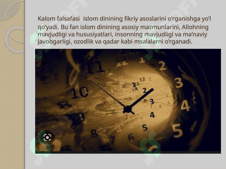 Falsafa . Kalom falsafasi va fiqh 3