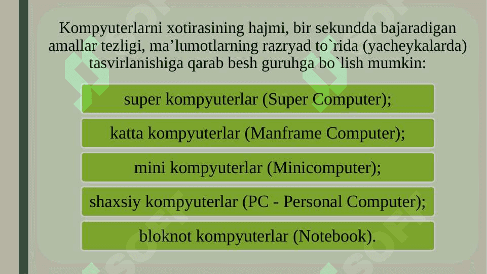 Zamonaviy kompyuter va ularning arxitekturasi. 6
