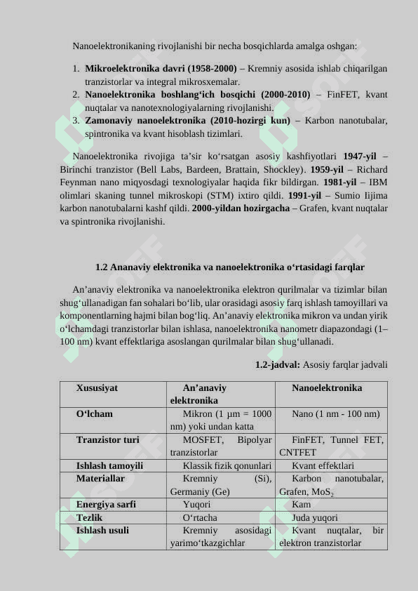 Nanoelektronika, funksional elektronika 6