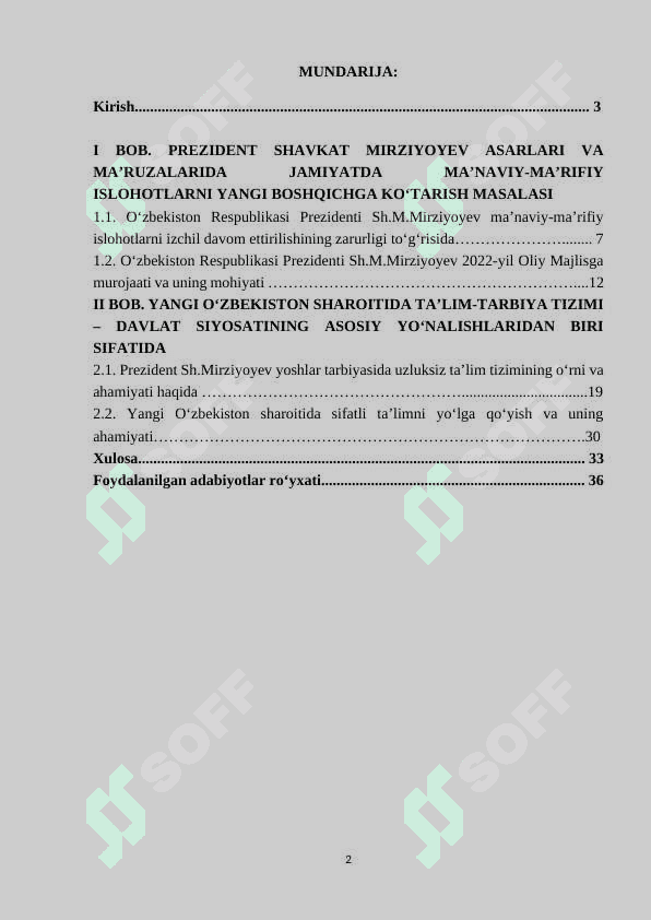 PREZIDENT SH.M.MIRZIYOYEV ASARLARINING TAʼLIMIY-TARBIYAVIY AHAMIYATI 2