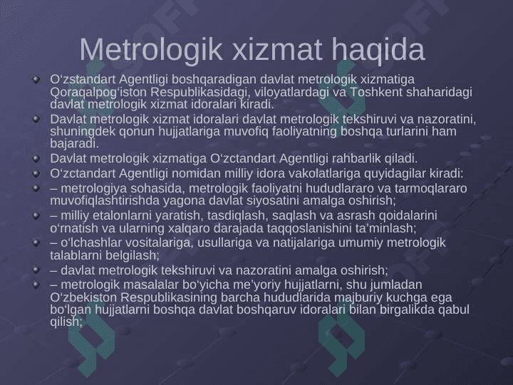 Metrologiyaning rivojlanishi 4