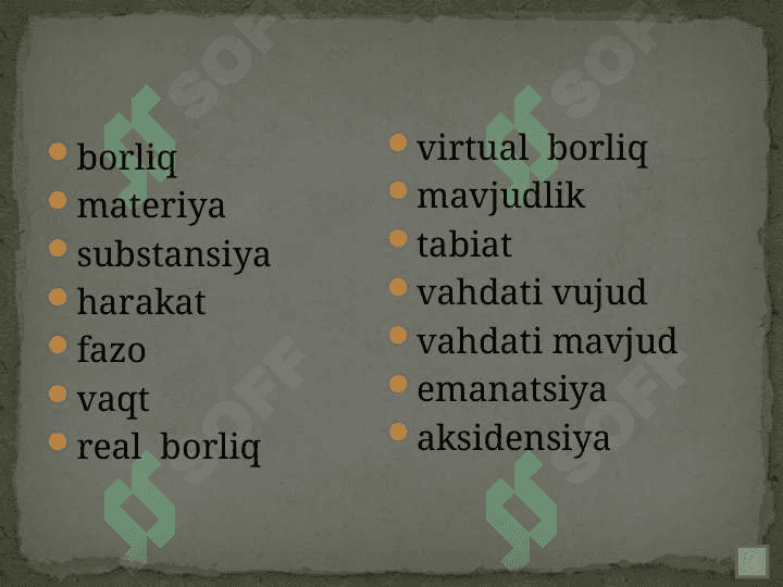 Ontologiya, gnosiologiya va   ong  falsafasi. 3