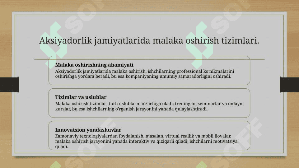 Aksiyadorlik jamiyatlarida inson resurslarini xizmat kasb jihatidan ko`tarilishini boshqarish 4