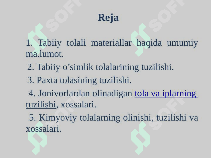 TABIIY VA KIMYOVIY TOLALARNI OLINISHI VA ISHLATILISHI 2