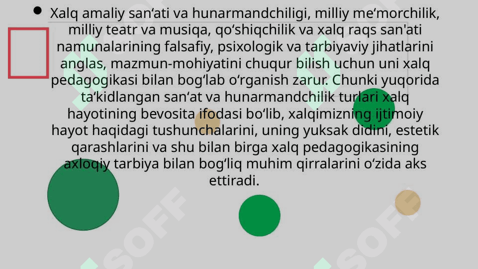 XALQ PEDAGOGIKASIDA XALQ  AMALIY SAN'ATI VA  MADANIYATINING O‘RNI. 3