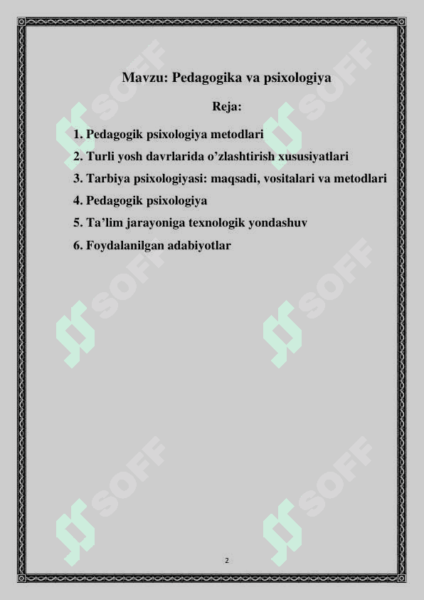 Pedagogika va psixologiya 2