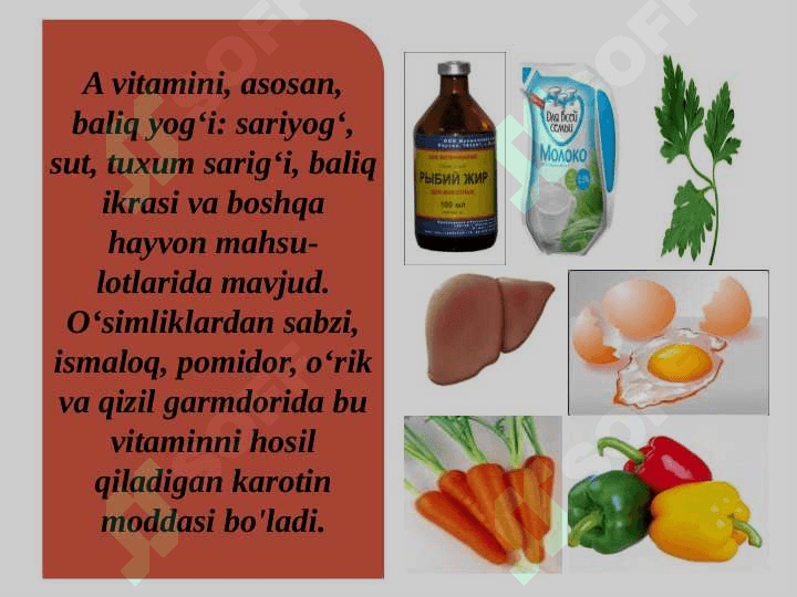 VITAMINLAR  VA ULARNING  AHAMIYATI 8