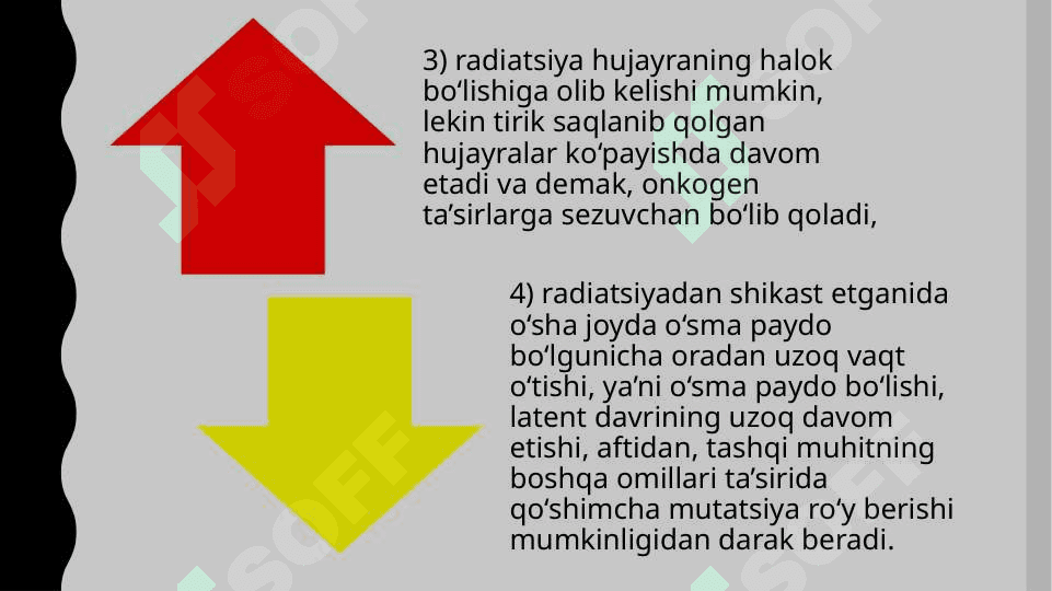 Radiatsion kanserogenez ionlantiruvchi nurlar tasirida xavfli ôsmalarning kelib chiqish mexanizmlari 6