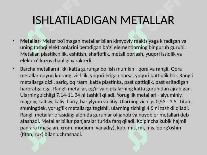 ORTAPEDIK STAOMATOLOGIYAAMALYOTIDA METAL QOTISHMALARDAN FOYDALANISH 3