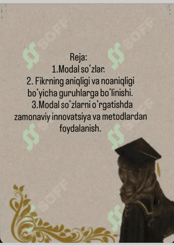 Modal soʻzlarni oʻrganish metodikasi 2
