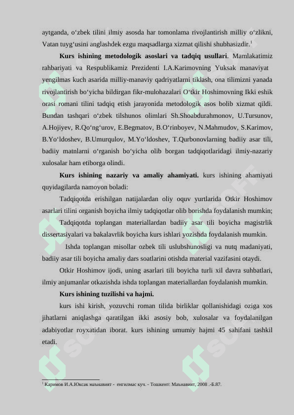 Oʻtkir Hoshimovning "Ikki eshik orasi" asarida qahramon va zamon talqini 5