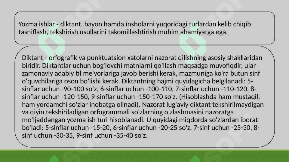 Yozma ish turlari 2