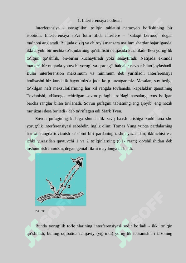 Yorug‘lik interferensiyasi 2