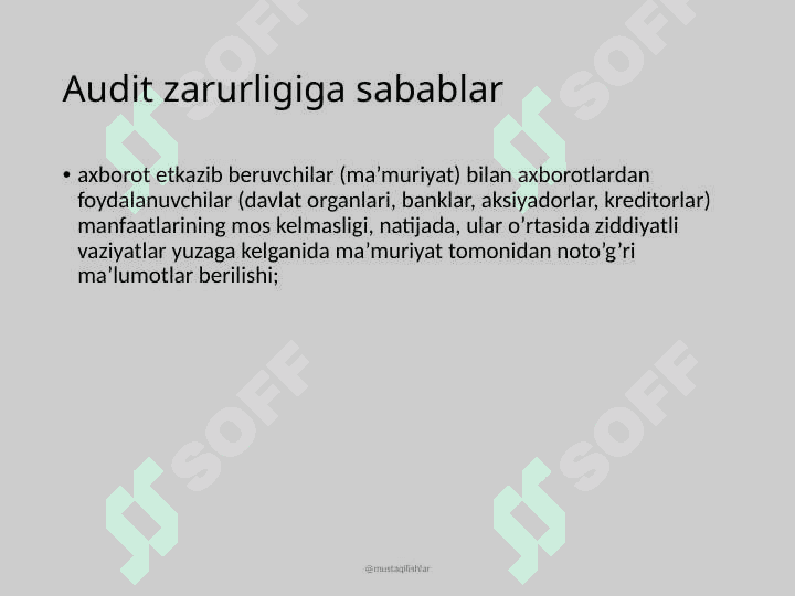 Tijorat banklarini audit qilishning turlari 3