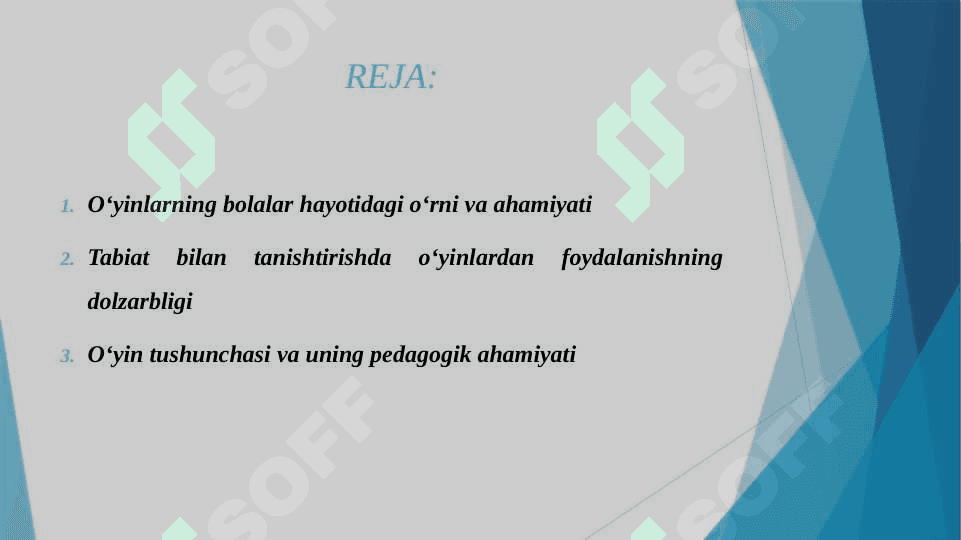 O'YINLAR ASOSIDA BOLALARNI TABIAT BILAN TANISHTIRISH TEXNOLOGIYASI. O'YINLARNI VUJUDGA KELISHI TARIXI 2