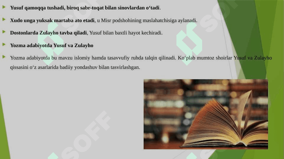 XALQ OG'ZAKI IJODI VA YOZMA ADABIYOTDA YUSUF VA ZULAYHO OBARAZLARI. 4