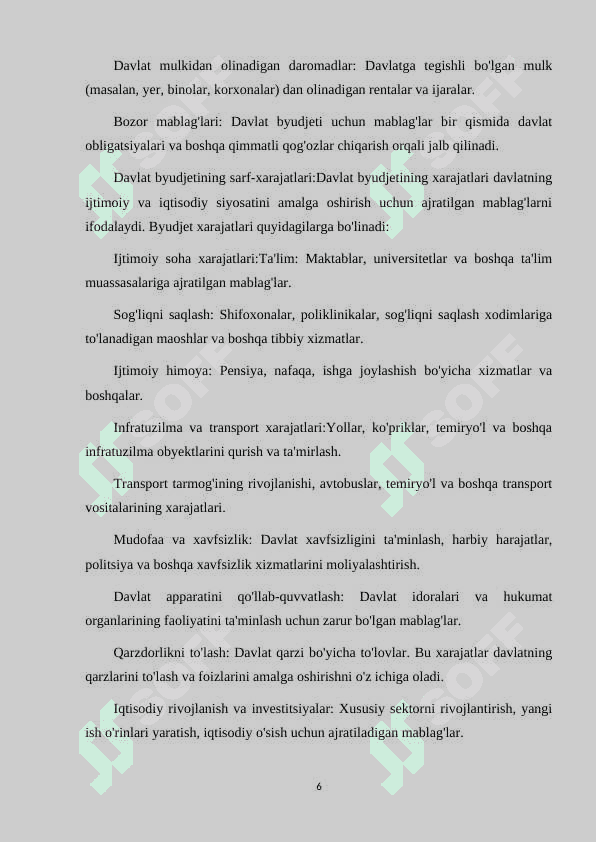 BYUDJED TAQCHILLIGI VA DAVLAT QARZI MUAMMOSI 6