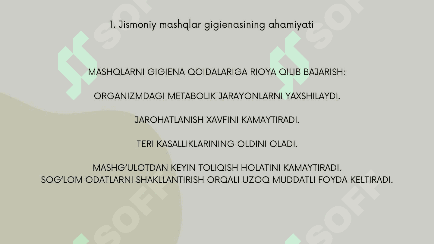 MUSTAQIL MASHG`ULOTLAR DA JISMONIY MASHQLAR GIGIENASI 3