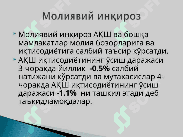 Молиявий инқироз(2007-2008) вақтида АҚШда фискал ва монетар сиёсатни қўлланилиши. 3