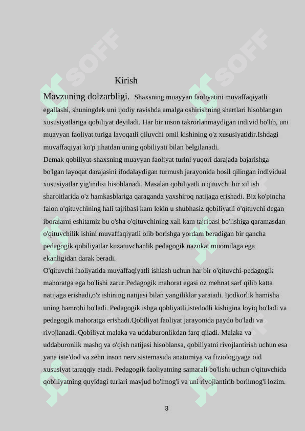 Pedagogik faoliyat va uning oʻqituvchi faoliyatida tutgan oʻrni 2