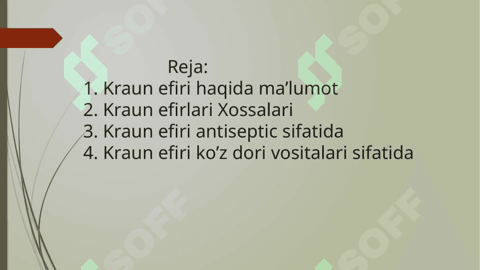 Kraun efirlari dori vositalari sifatida 3