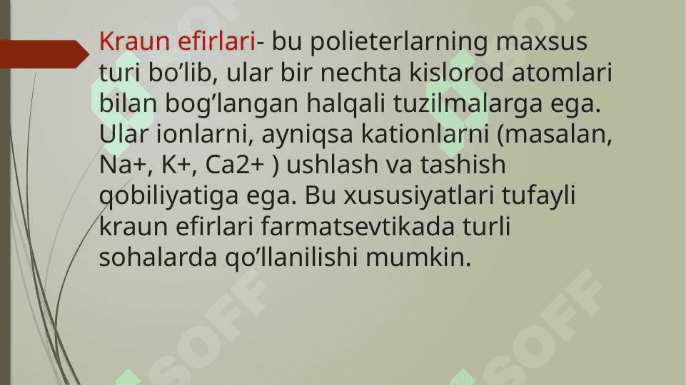 Kraun efirlari dori vositalari sifatida 4