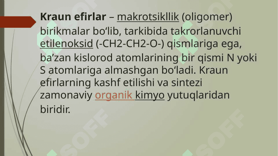 Kraun efirlari dori vositalari sifatida 5