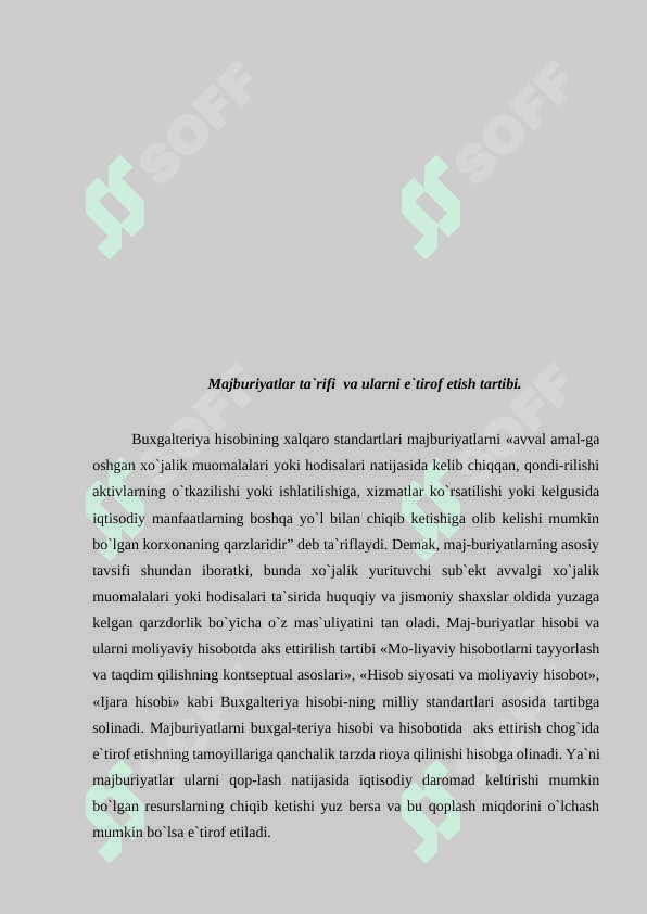 JORIY VA UZOQ MUDDATLI MAJBURIYATLAR mavzusida tayyorlangan kurs ishi 2