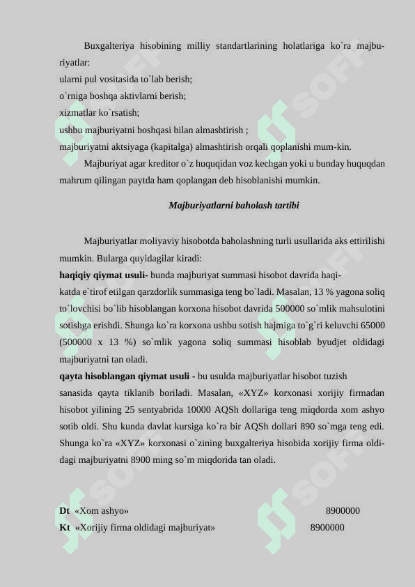 JORIY VA UZOQ MUDDATLI MAJBURIYATLAR mavzusida tayyorlangan kurs ishi 3