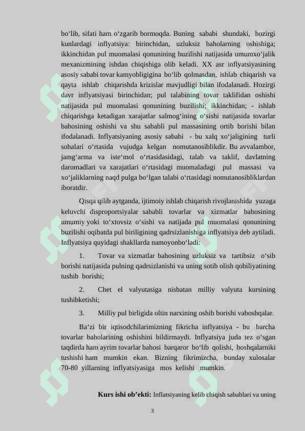 Inflatsiya va inflatsiyaga qarshi siyosat 3