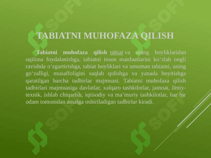 TABIATNI MUHOFAZA QILISHDA XALQARO HAMKORLIK 2