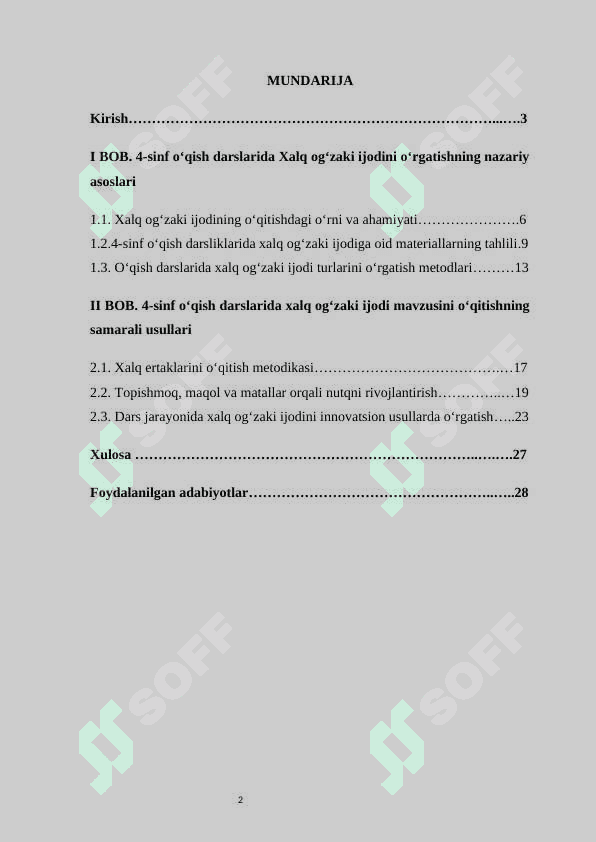 O'qish darslarida xalq og'zaki ijodini o'rganish 2