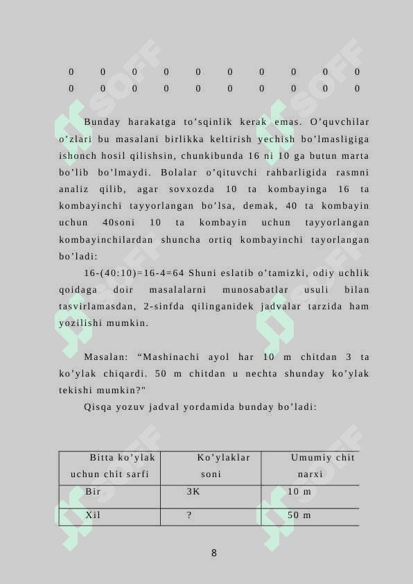 Miqdorlarning nisbiy bog’liqligiga doir masalalar ustida ishlash 8