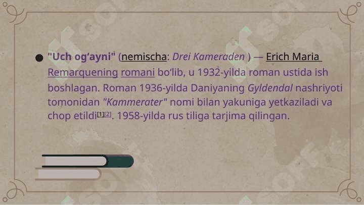Remark uch og'aynio romani 3