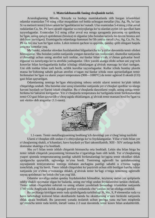 Materialshunoslik fanini o'rganishdan maqsad va vazifalari. 2