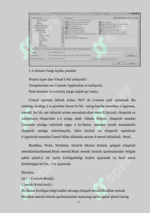 Abstrakt sinflar yaratish va ishlatish 4