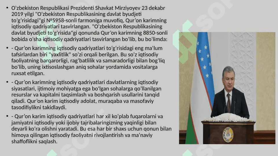 Qurʼon va Hadislarda berilgan ijtimoiy va iqtisodiy gʻoyalar 4