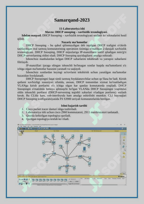 DHCP snooping – xavfsizlik texnologiyasi. 2
