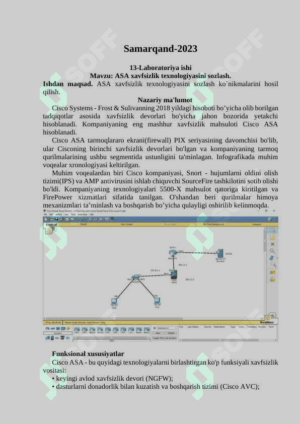 ASA xavfsizlik texnologiyasini sozlash. 2