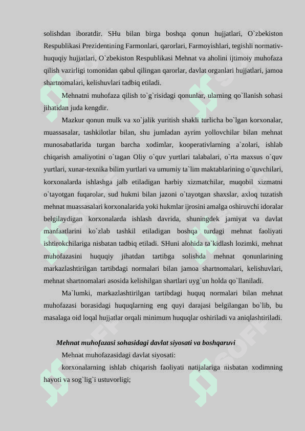 Mehnat muhofazasi bo’yicha davlar nazoratitashkilotlarining vazifalari 4