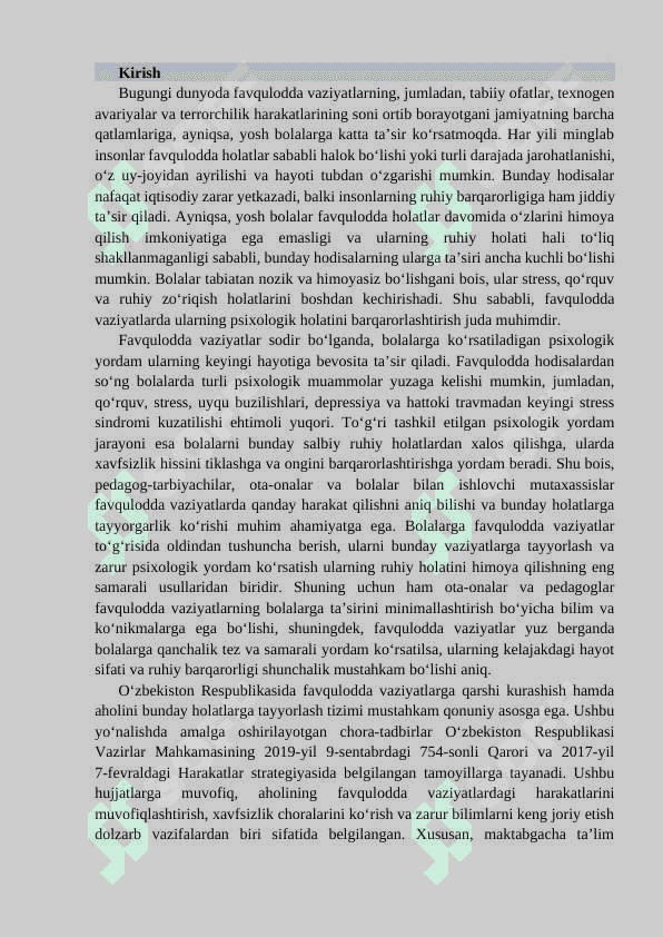 Favqulodda vaziyat sodir boʻlganda maktabgacha yoshdagi bolalarga psixologik yordam koʻrsatish usullari 3