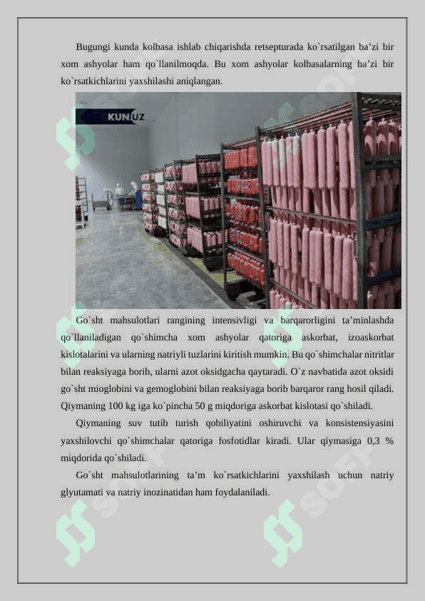 Kolbasa ishlab chiqarish texnologiyasi 4