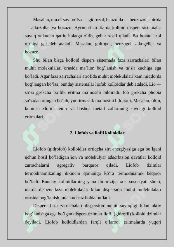 Kolloid eritmalarning olinish va tozalash usullari. Kolloid eritmalarning xossalari 4