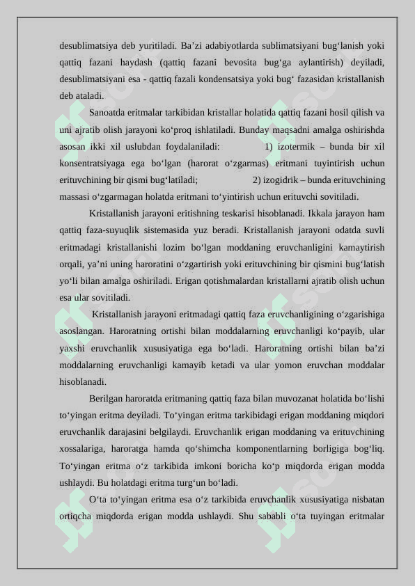 kristallanish jarayonining turlari 3
