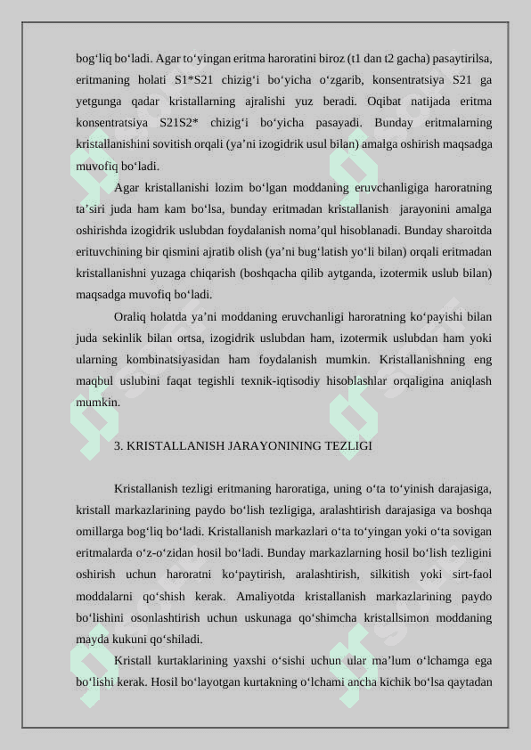 kristallanish jarayonining turlari 7